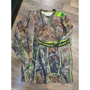 Under Armour Compression Scent Control Camo Long Sleeve Shirt  & Pants Sz XL